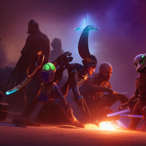 The Guardians gathered around the damaged weapon, looking at each other in stunned silence, realizing that their plan to destroy the galaxy has just backfired.